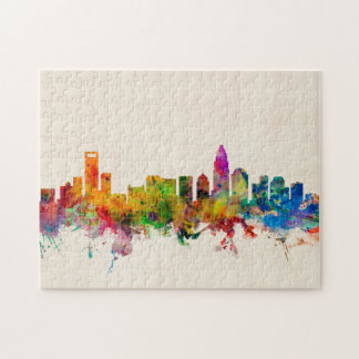 Quebra-cabeça Arquitectura da cidade da skyline de Charlotte