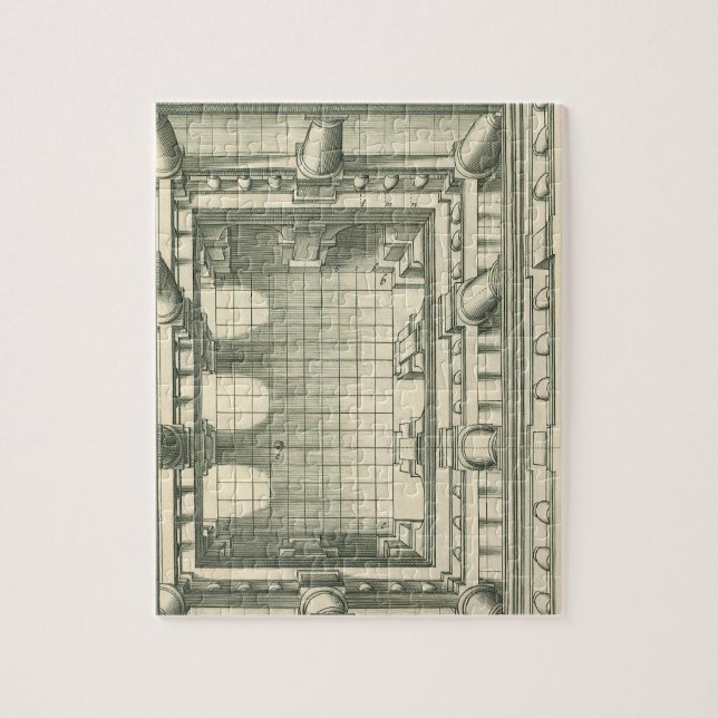 Quebra-cabeça Arquitetura Antiga, Perspectiva do Pátio do Átrio (Vertical)