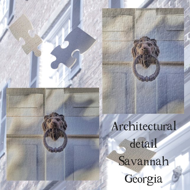 Quebra-cabeça Arquitetura Clássica LionHead Doorknocker (Criador carregado)