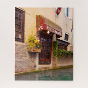 Quebra-cabeça Arquitetura do Canal de Veneza Rua Ristorante
