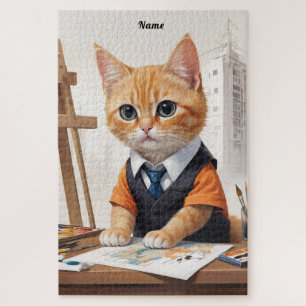 Quebra-cabeça Arquitetura sofisticada Ginger Kitten Art