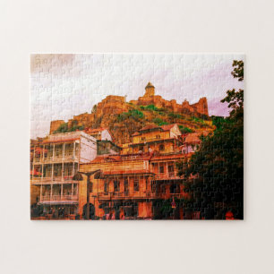 Quebra-cabeça Arquitetura Tbilisi Georgia Cityscape Narikala