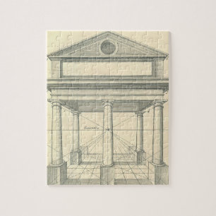 Quebra-cabeça Arquitetura Vintage, Portico Romano com Colunas