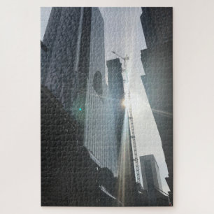 Quebra-cabeça Arranha-céus Construção Crane Nova Iorque NYC