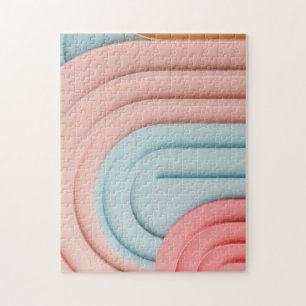 Quebra-cabeça Arranhando formas de fundo em cores pastel