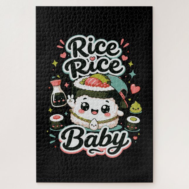 Quebra-cabeça Arroz Arroz Bebê Kawaii Sushi (Vertical)