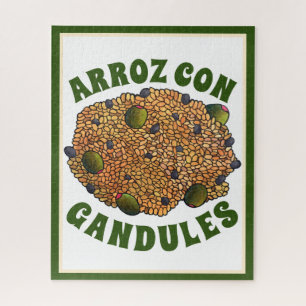 Quebra-cabeça Arroz con Gandules Puerto Rican Comida Rice Peas