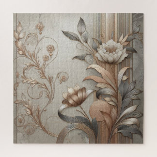 Quebra-cabeça Art Deco: Botânicos Elegantes e Luxo Geométrico