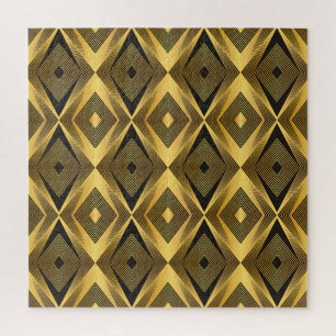 Quebra-cabeça Art Deco: Fundo Geométrico de Abstrato