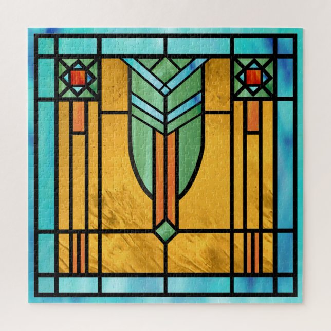 Quebra-cabeça Art Deco StainGlass 3 (Vertical)