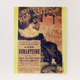 Quebra-cabeça Art nouveau bibliotecairie romantique gótica grass