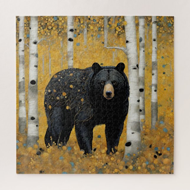 Quebra-cabeça Art Nouveau Black Bear (Vertical)