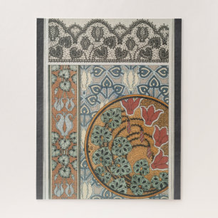 Quebra-cabeça Art nouveau Cyclamen floral Eugene Grasset elegant