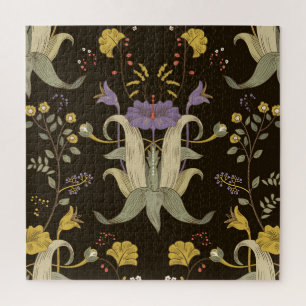 Quebra-cabeça Art Nouveau Floral: Padrão Vintage