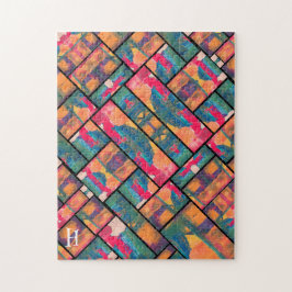 Quebra-cabeça Art Paint Colorful Modern Abstrato