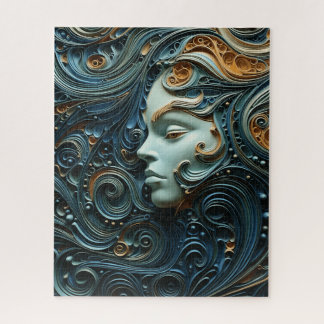 Quebra-cabeça Arte 3D da Mulher Moonlit