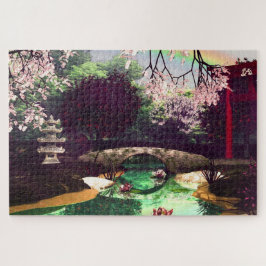 Quebra-cabeça Arte 3D do Jardim Asiático