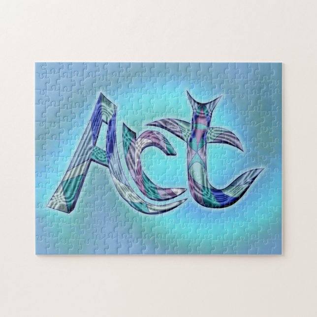 Quebra-cabeça Arte a palavra (Horizontal)