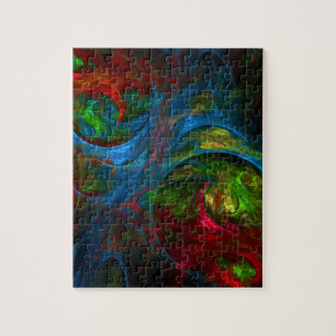 Quebra-cabeça Arte abstracta do azul da génese