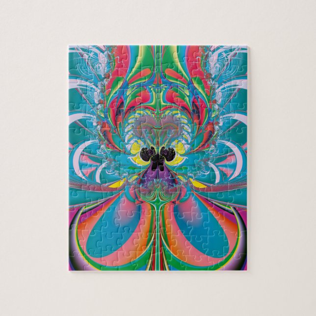 Quebra-cabeça Arte Abstrata Borboleta de Verão (Vertical)