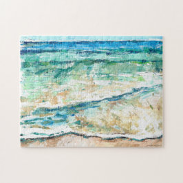 Quebra-cabeça Arte abstrata de praia litoral