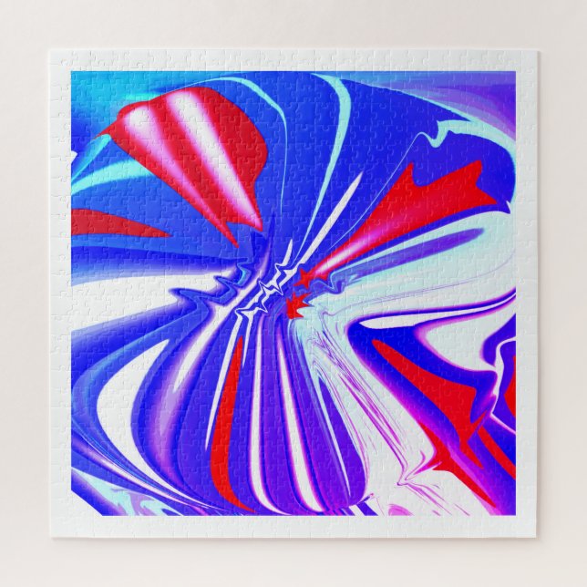 Quebra-cabeça Arte abstrata de viagem para o futuro (Vertical)