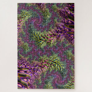 Quebra-cabeça Arte abstrata digital fractal funky groovy alucina