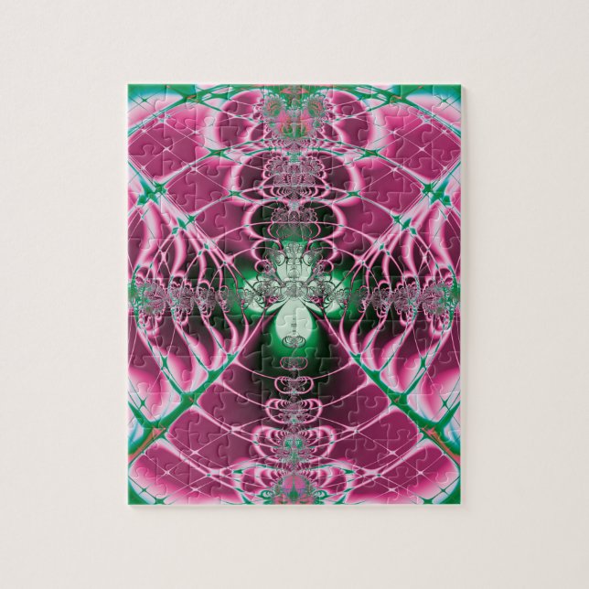 Quebra-cabeça Arte abstrata flor vermelha (Vertical)