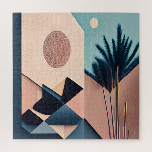 Quebra-cabeça Arte abstrata minimalista boho 3D moderna