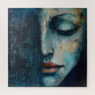 Quebra-cabeça Arte Abstrata Mulher Azul