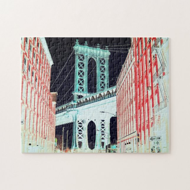 Quebra-cabeça Arte abstrata / Ponte George Washington Nova York (Horizontal)