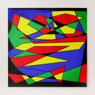 Quebra-cabeça Arte Abstrato Colorida Misto