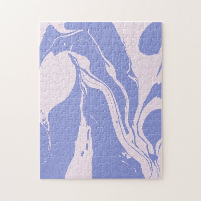 Quebra-cabeça Arte abstrato marmoreada em Lavanda e rosa esbranq (Vertical)