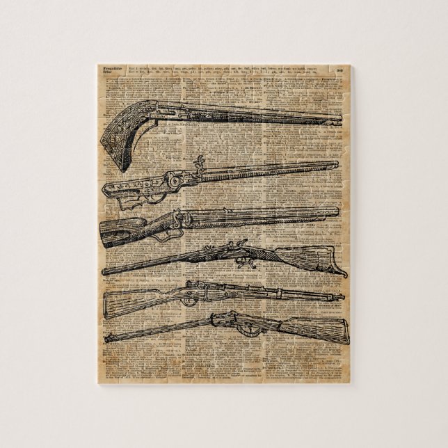 Quebra-cabeça Arte antiga do dicionário das armas das armas do (Vertical)