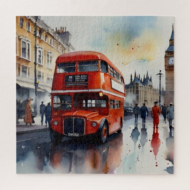 Quebra-cabeça Arte aquosa de Londres (Vertical)