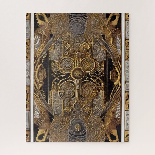 Quebra-cabeça Arte asteca rica e vibrante (Vertical)