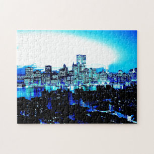 Quebra-cabeça Arte azul de Nova York