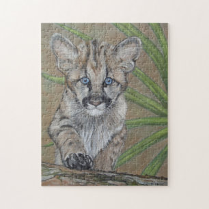 Quebra-cabeça arte bonito da pintura dos animais selvagens do