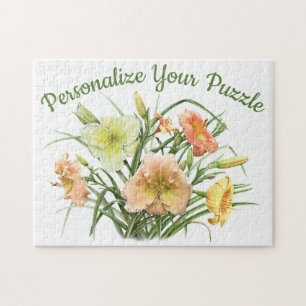 Quebra-cabeça Arte Botânica Diariamente Floral Personalizada
