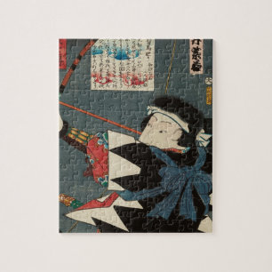 Quebra-cabeça Arte clássica de Utagawa do arqueiro de Ukiyo-e