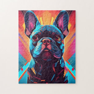 Quebra-cabeça Arte Colorida do Bulldog Francês