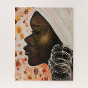 Quebra-cabeça Arte com Aquarela - Beleza Africana -