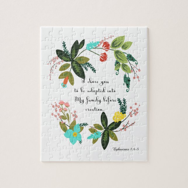 Quebra-cabeça Arte cristã das citações - 1:4 de Ephesians - 5 (Vertical)