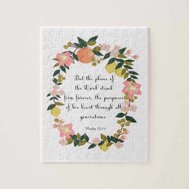 Quebra-cabeça Arte cristã das citações - 33:11 do salmo (Vertical)