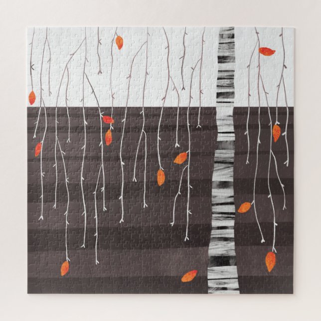 Quebra-cabeça Arte da Árvore de Paisagem de Inverno (Vertical)