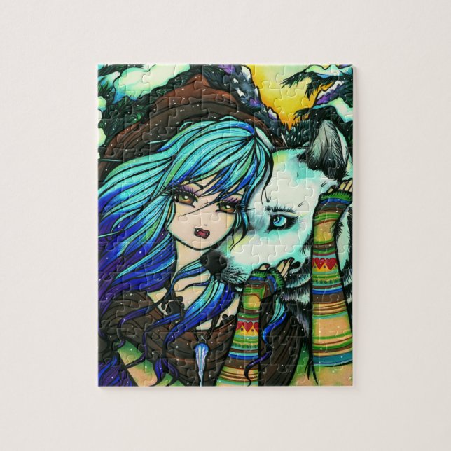 Quebra-cabeça Arte da fantasia do White Christmas do vampiro do (Vertical)