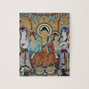 Quebra-cabeça Arte das cavernas de Dunhuang Mogao de Buddha e de
