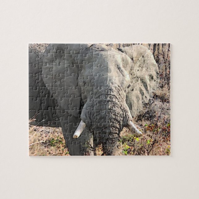 Quebra-cabeça Arte de Animais Selvagens Elefantes (Horizontal)