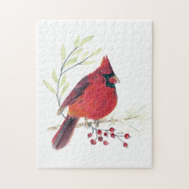 Quebra-cabeça Arte de Aquarela Cardinal