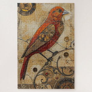 Quebra-cabeça Arte de Aves Steampunk Difícil
